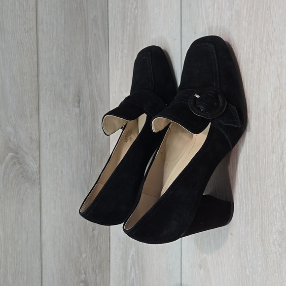 Marc Fisher Women Garlan Leather Square Toe Heels Sandals shoes sz 8.5M - Picture 2 of 12